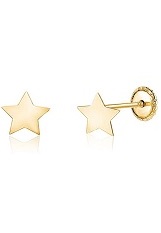 lovely gold tiny star stud earrings for children